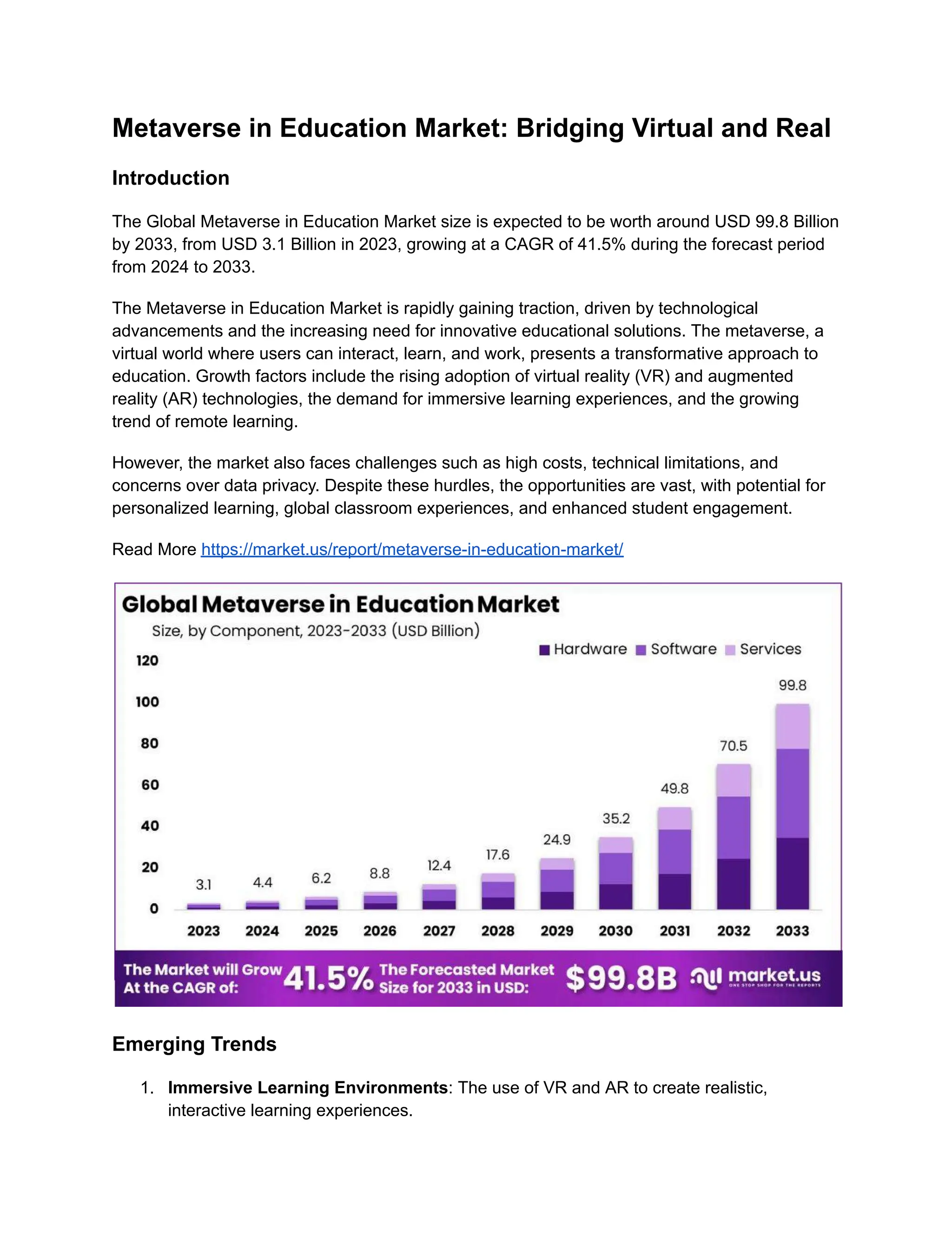Metaverse in Education Market: A New Era of Education | PDF