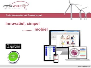 Productpresentatie: met Proware op pad

Innovatief, simpel
......... mobiel

www.metaware.nl

 