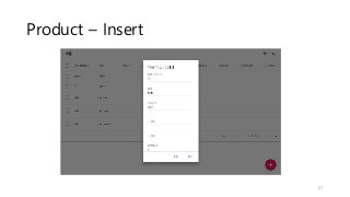 Product – Insert
21
 