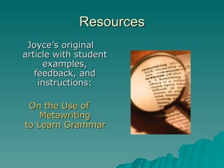 Meta Writing Metawriting | PPT