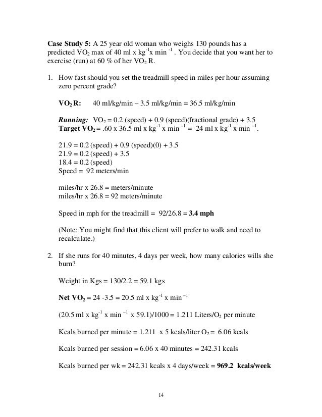 Acsm Metabolic Equations