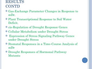 Molecular and Physiological Analysis of Drought Stress in Arabidopsis ...