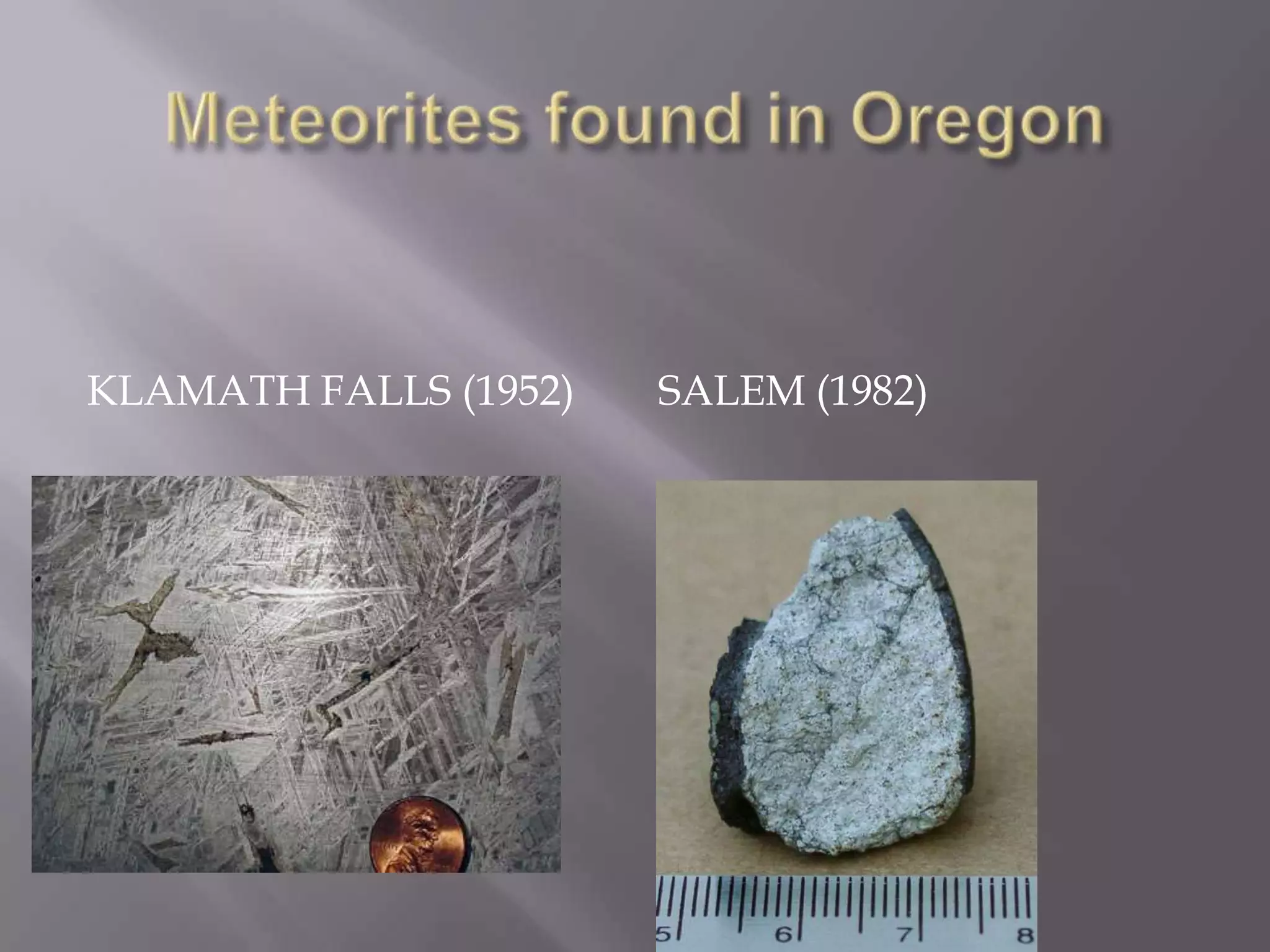 KLAMATH FALLS (1952)   SALEM (1982)
 