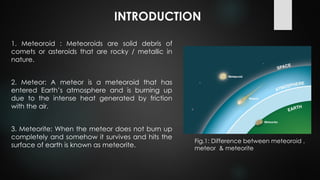 METEORITES – FORMATION & TYPES AND ITS SIGNIFICANCE | PPTX