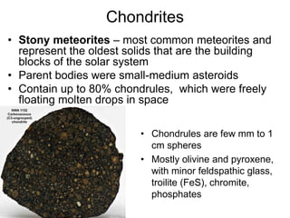 Meteorites lecture Introduction Types meteor | PPT