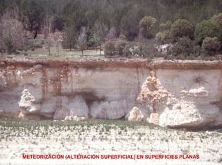 METEORIZACIÓN (ALTERACIÓN SUPERFICIAL) EN SUPERFICIES PLANAS
 