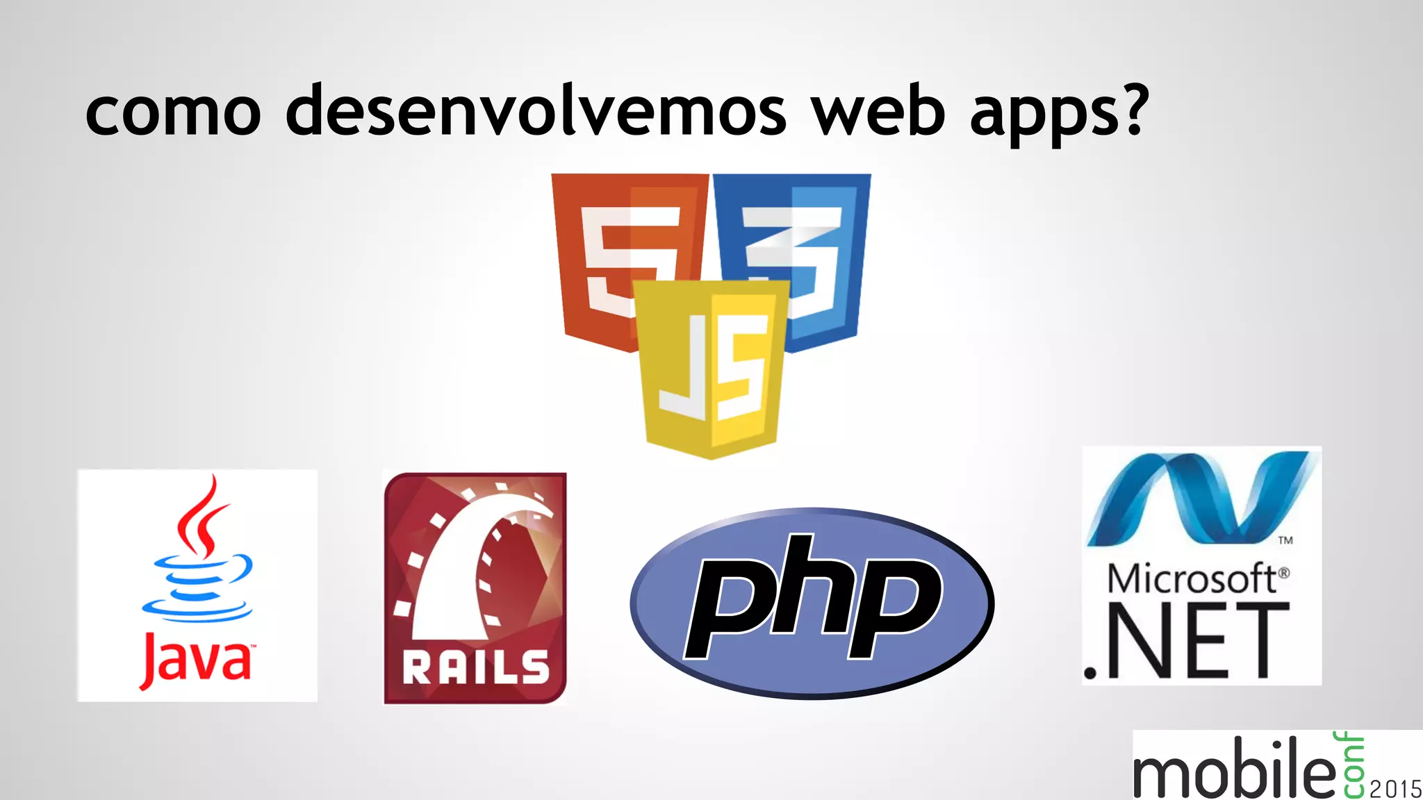 como desenvolvemos web apps?
 