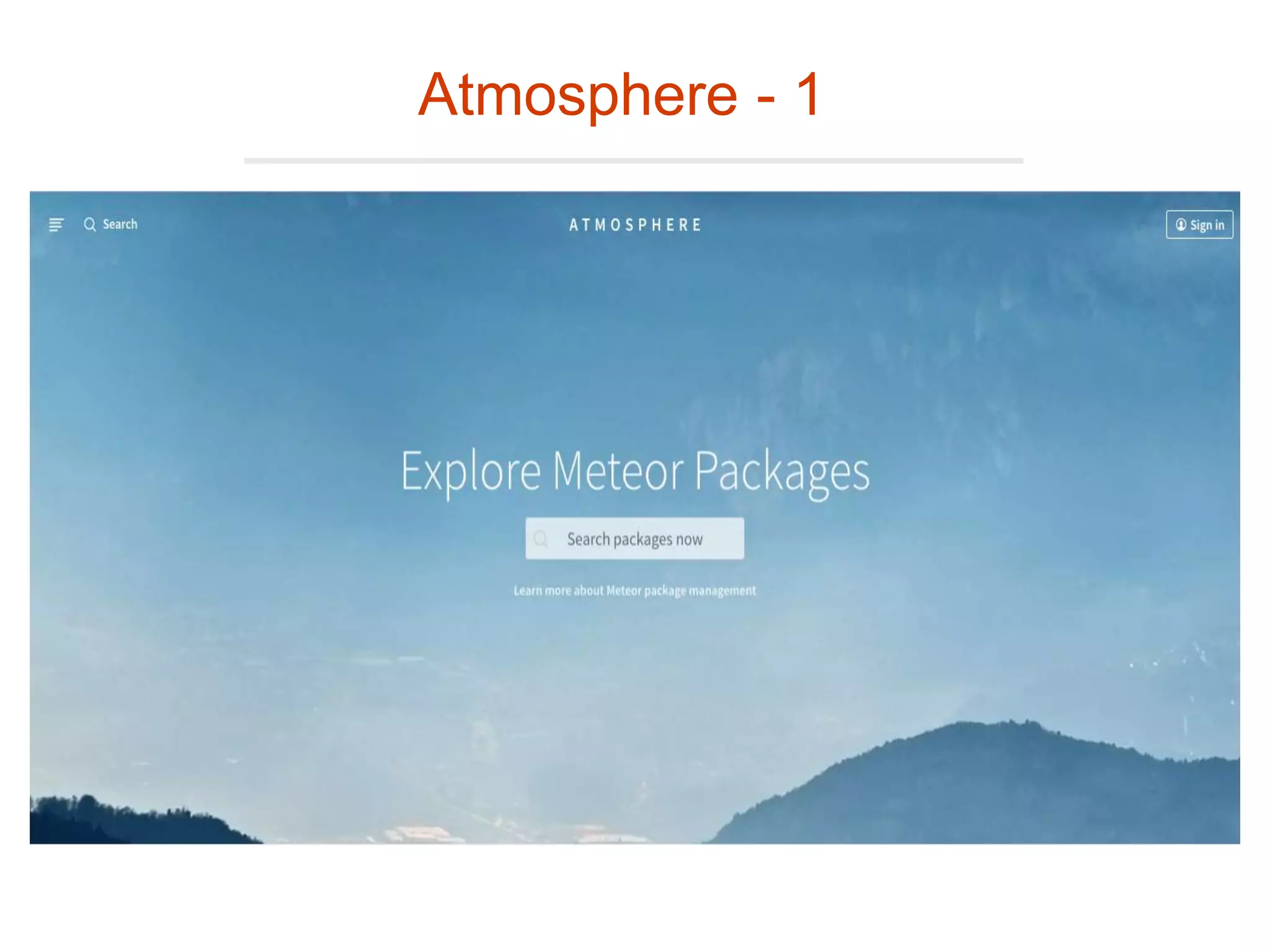 Atmosphere - 1
 