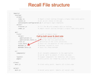 Recall File structure
Call by both sever & client side
 