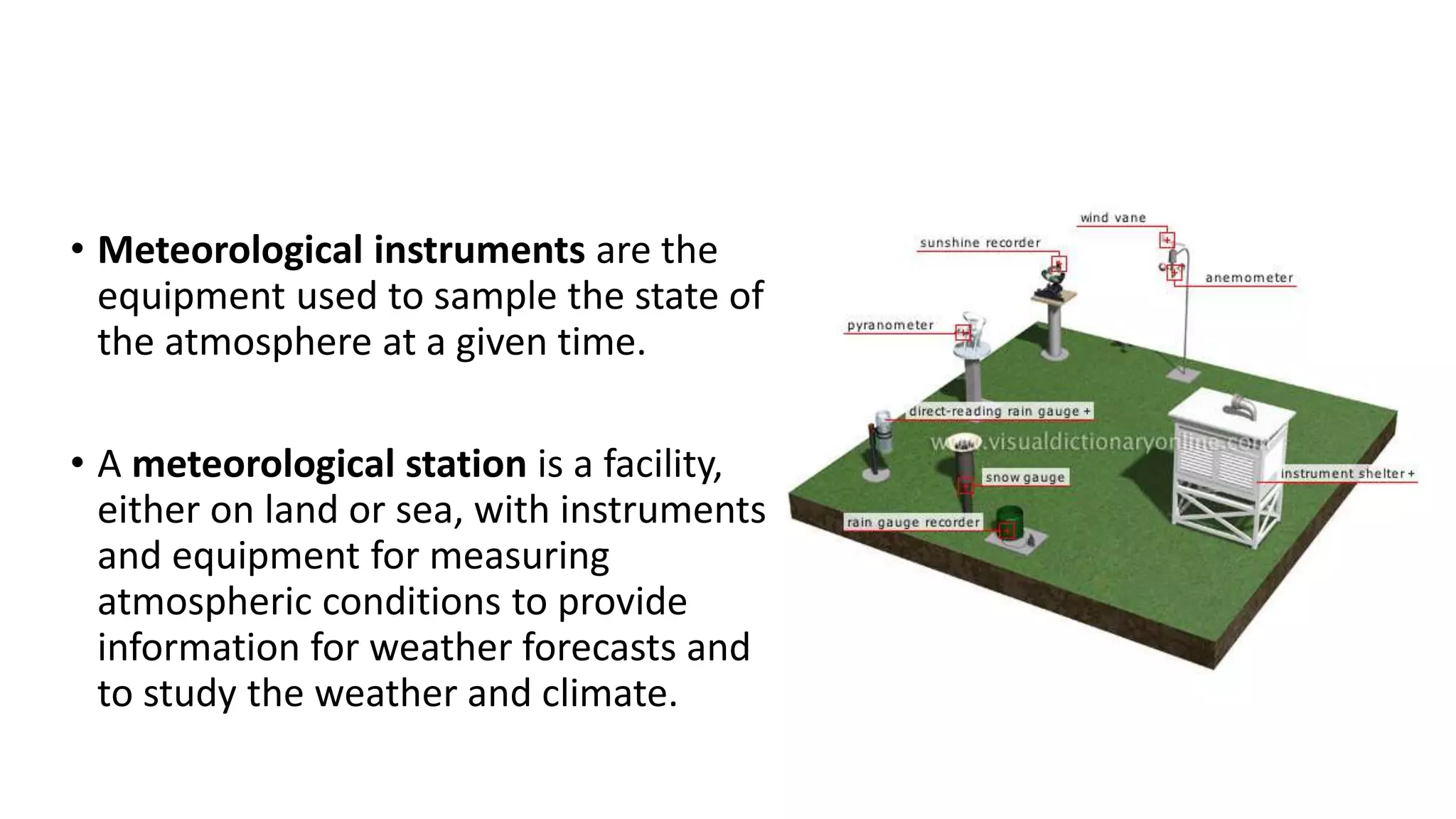 Metatorsal Instruments Metereological instruments | PPTX