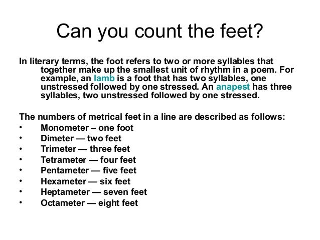 meter in poetry examples