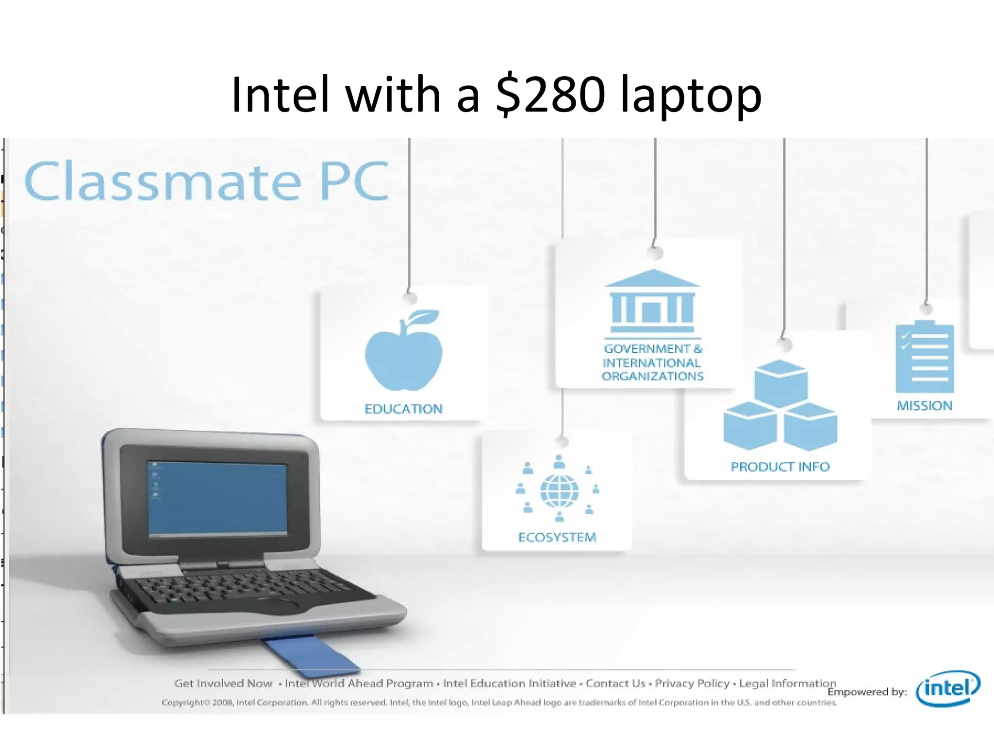 Intel with a $280 laptop
 