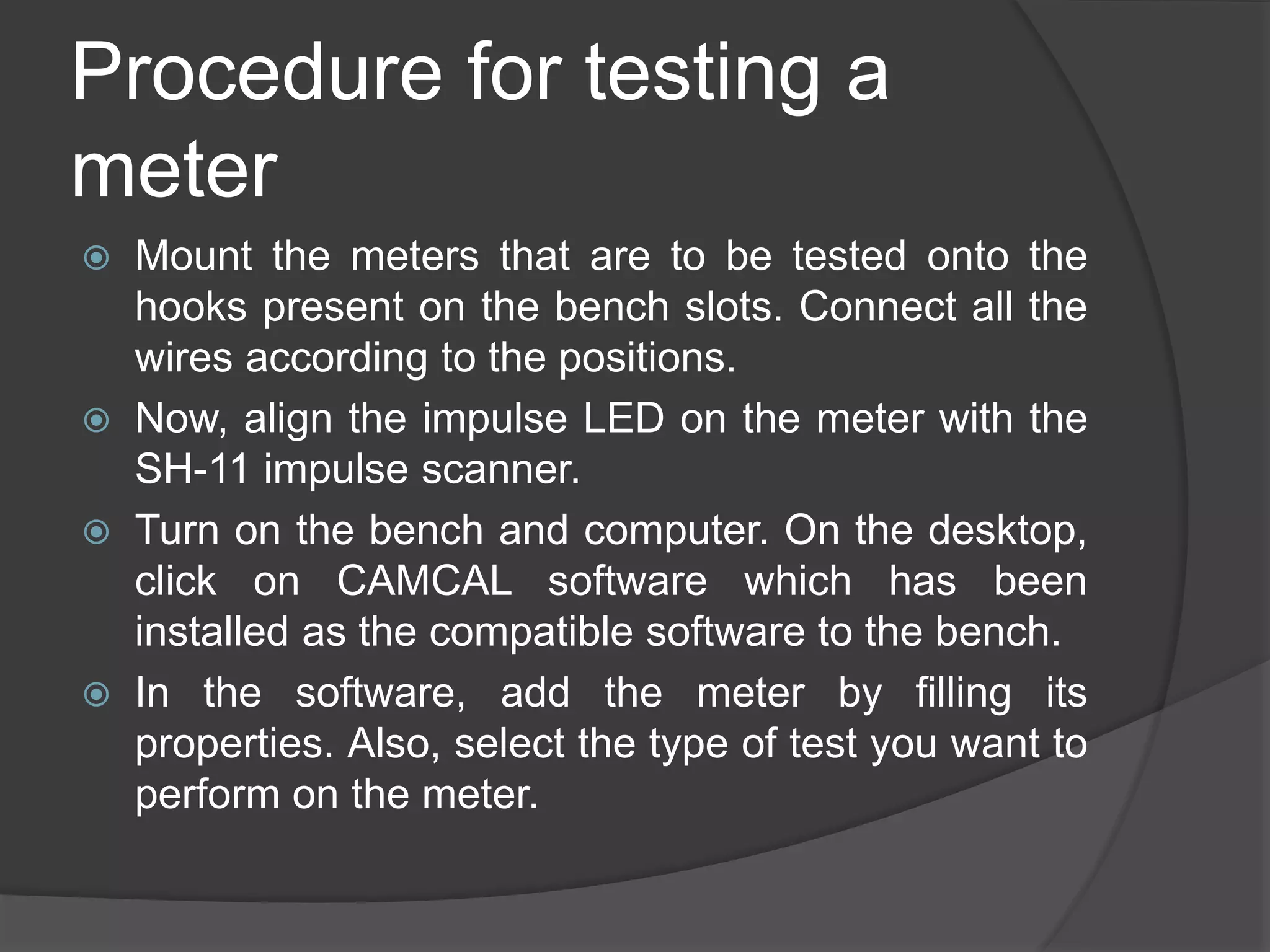 Calibration Testing Of Electronic Meters Pptx