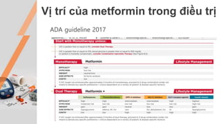 Vị trí của metformin trong điều trị
ADA guideline 2017
 