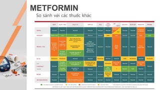 METFORMIN
So sánh với các thuốc khác
 