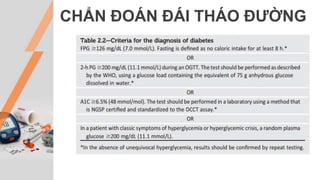 CHẨN ĐOÁN ĐÁI THÁO ĐƯỜNG
 