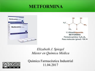 Business
Template
METFORMINA
Elizabeth J. Spiegel
Máster en Química Médica
Química Farmacéutica Industrial
11.04.2017
 