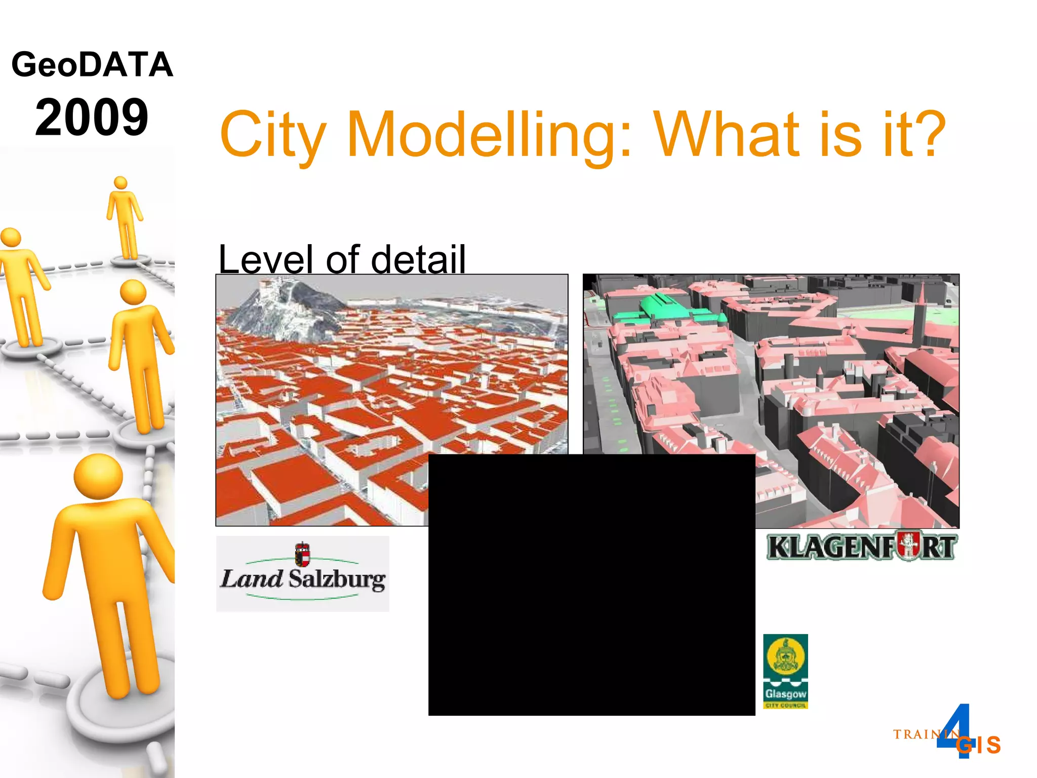 City Modelling: What is it? Level of detail (LoD) 1 – LoD 3… 