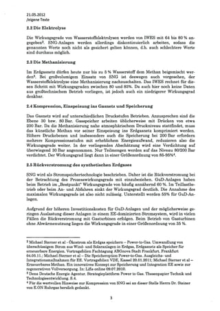 Methanisierung von EE-Strom