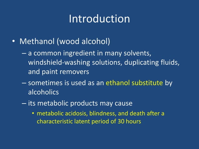 methanol antidote
