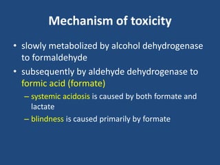 Learn about methanol poisoning