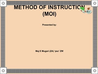 Effective Methods of Instruction: Principles and Practice for Military ...