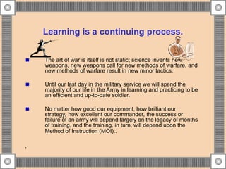 Teaching Methods Army Effective Methods of Instruction: Principles and Practice for Military ...