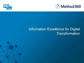 Method360SECTION NAME GOES HERE IN CAPSHeader goes here
© 2018 Method360, Inc. All rights reserved.1
Information Excellence for Digital
Transformation
 
