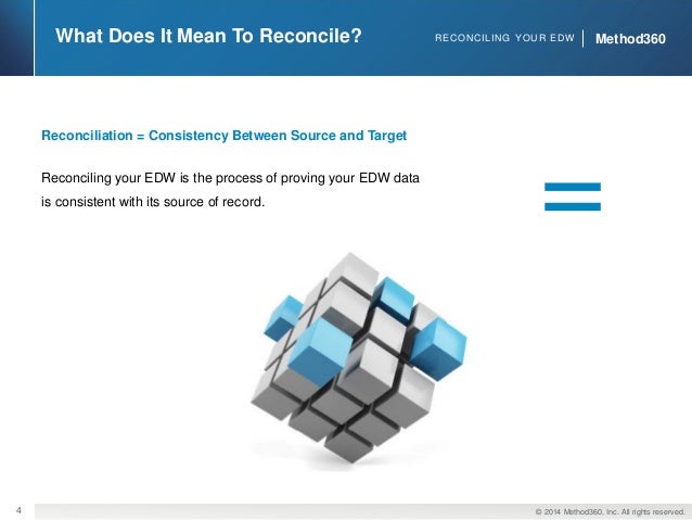 reconciling your enterprise data warehouse to source systems