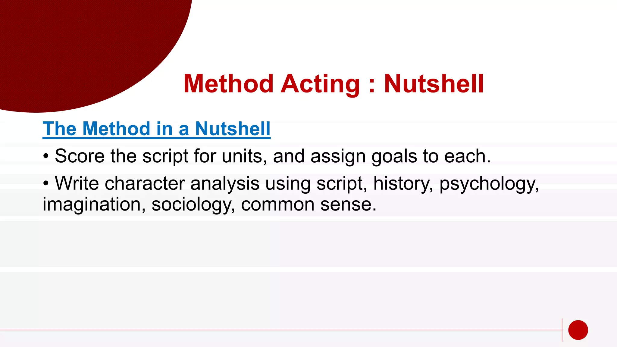 Method acting - BS VII | PPTX