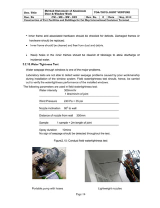 Method aluminum door & window | PDF