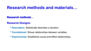 Methoda & Materials.pptx research methods | PPTX