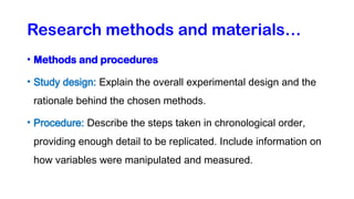 Methoda & Materials.pptx research methods | PPTX