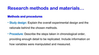 Methoda & Materials.pptx research methods | PPTX