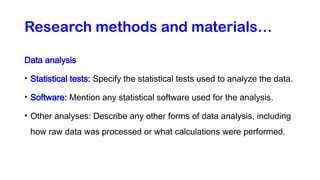Methoda & Materials.pptx research methods | PPTX