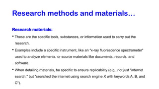 Methoda & Materials.pptx research methods | PPTX