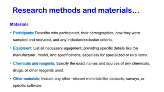 Methoda & Materials.pptx research methods | PPTX