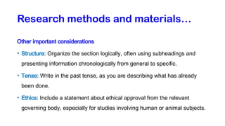 Methoda & Materials.pptx research methods | PPTX