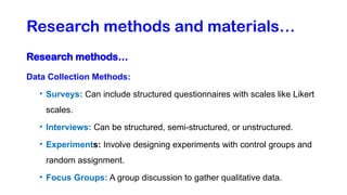 Methoda & Materials.pptx research methods | PPTX