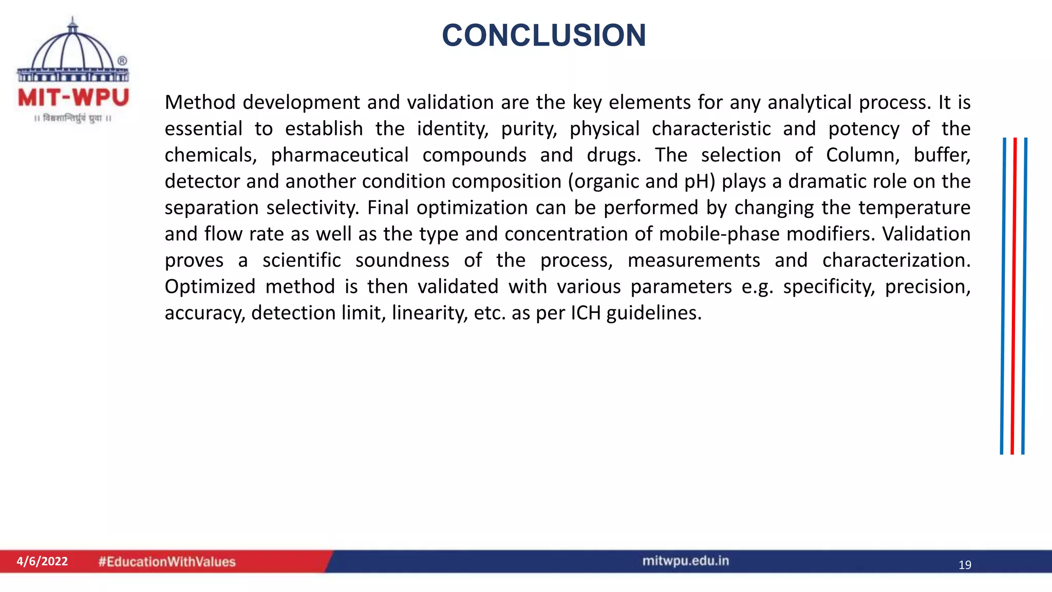 Method development and validation in HPLC | PPTX | Chemistry | Science