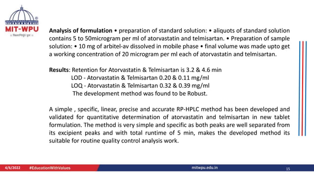 Method development and validation in HPLC | PPTX