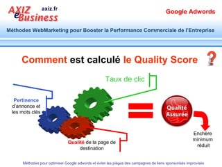 Google Adwords

Méthodes WebMarketing pour Booster la Performance Commerciale de l’Entreprise




             Extensions de produit




              Produits d’un catalogue associé à Google
              Merchant Center, présentés en extension
              d’annonce.
      Méthodes pour optimiser Google adwords et éviter les pièges des campagnes de liens sponsorisés improvisés
 