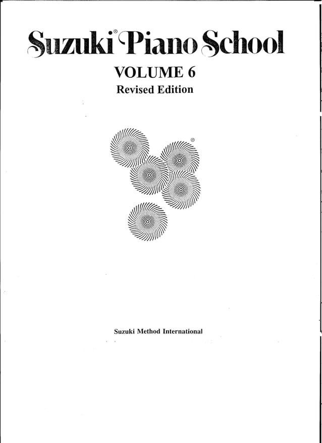 Methode suzuki, piano school volume 6 PDF Free Download
