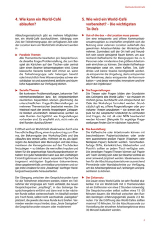 World Cafe Method Design Methode World-Cafe | PDF