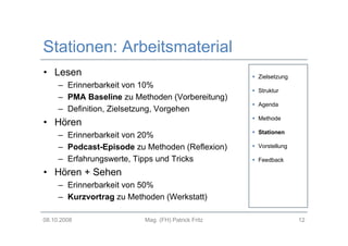 Methodenwerkstatt Projektmanagement