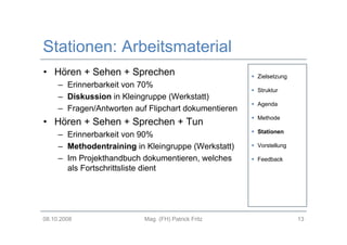 Methodenwerkstatt Projektmanagement