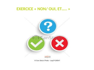 EXERCICE « NON/ OUI, ET….. »
40
 