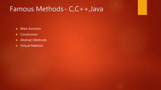 Method in oop | PPT