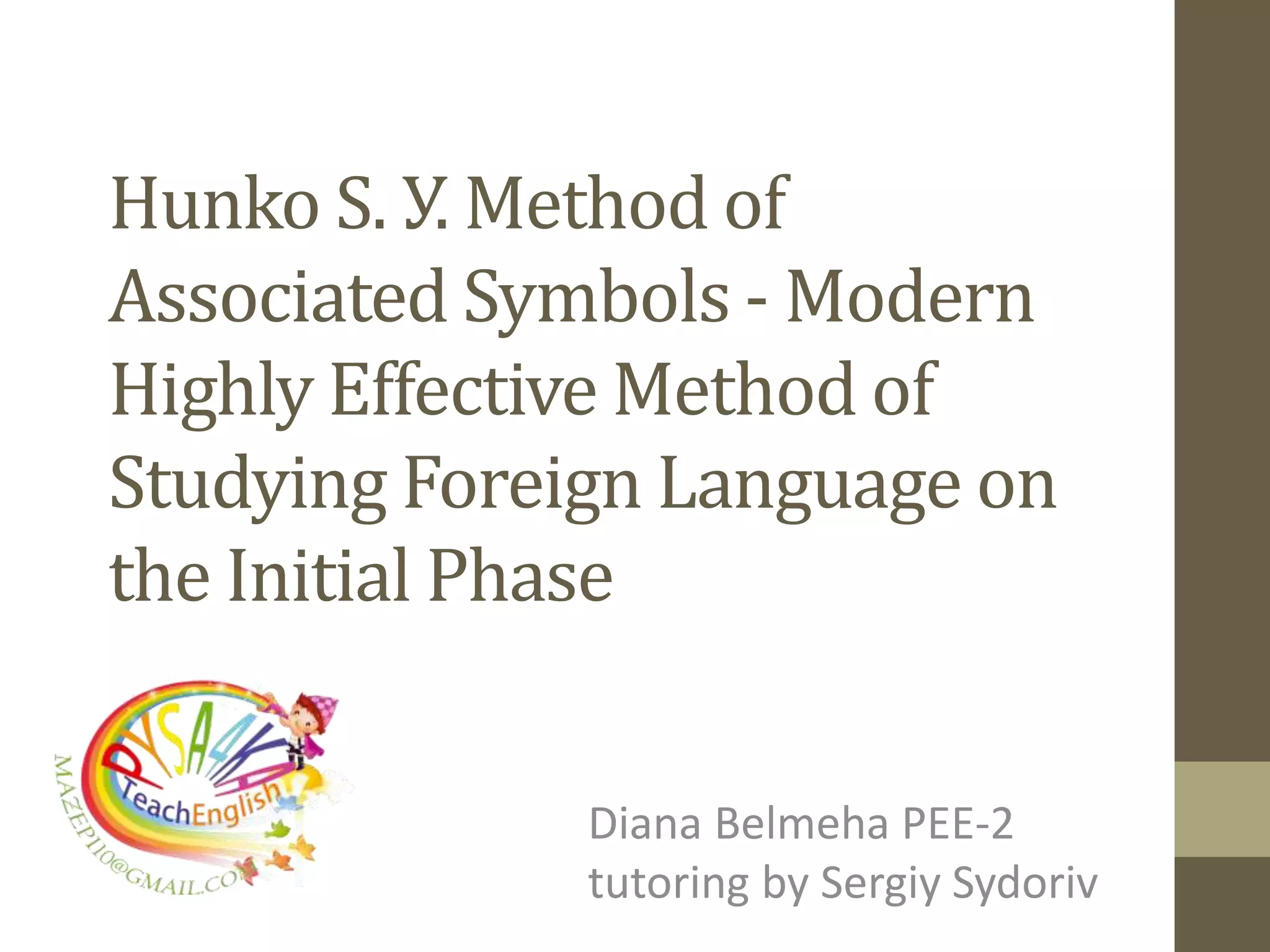 Method of associated symbols belmeha pee-2 | PPTX