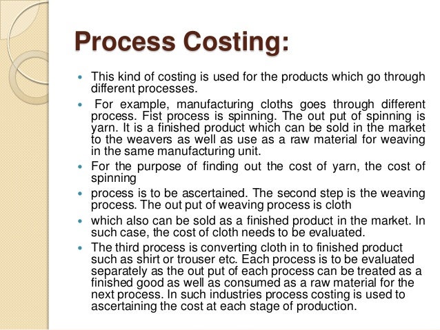Method Of Costing